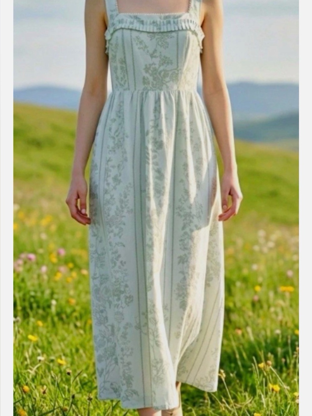 nwt Caroline Constas floral Pearl Embellished Linen-Blend Midi Dress size medium